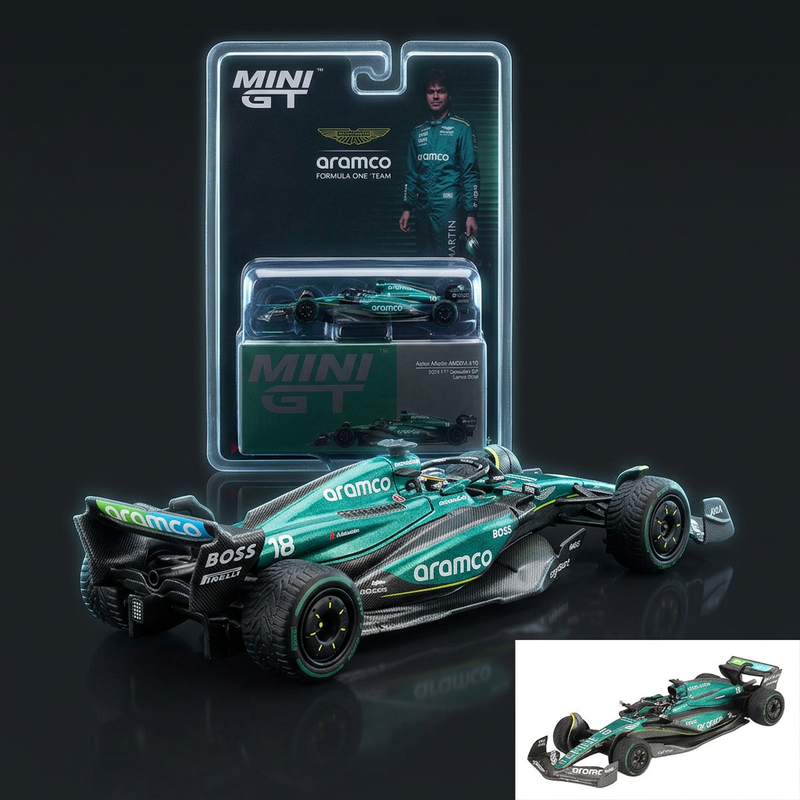 Mini GT 1:64 Aston Martin AMR24 #18 Lance Stroll Canadian GP (2024)