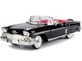 1958 Chevrolet Impala Convertible Black with Red Interior "Timeless Classics" 1/18  Diecast Model Car by Motormax-0