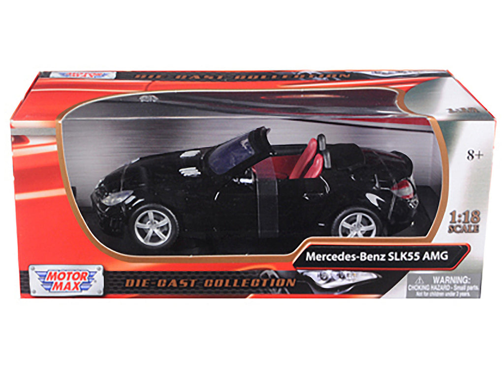 2005 Mercedes SLK55 AMG Black 1/18 Diecast Model Car by Motormax-2