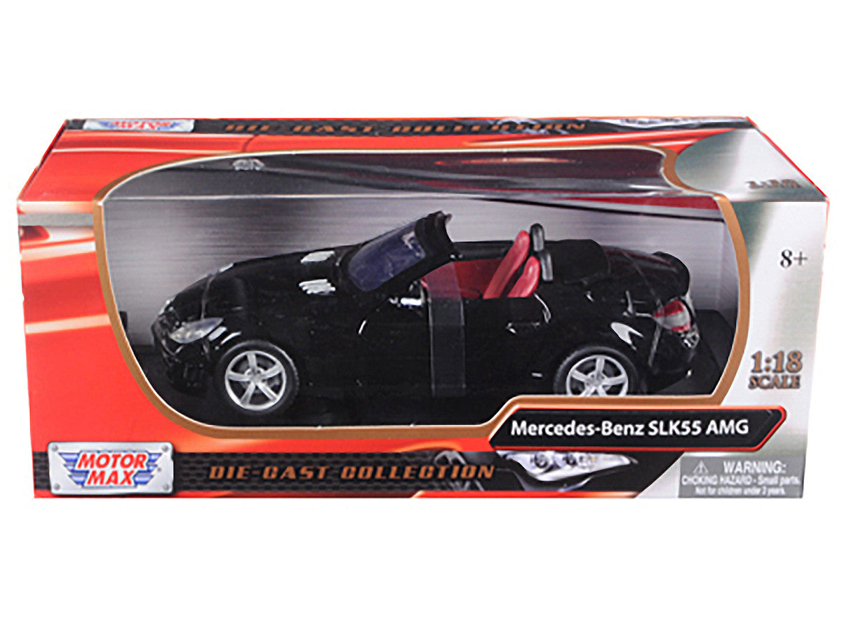 2005 Mercedes SLK55 AMG Black 1/18 Diecast Model Car by Motormax-2