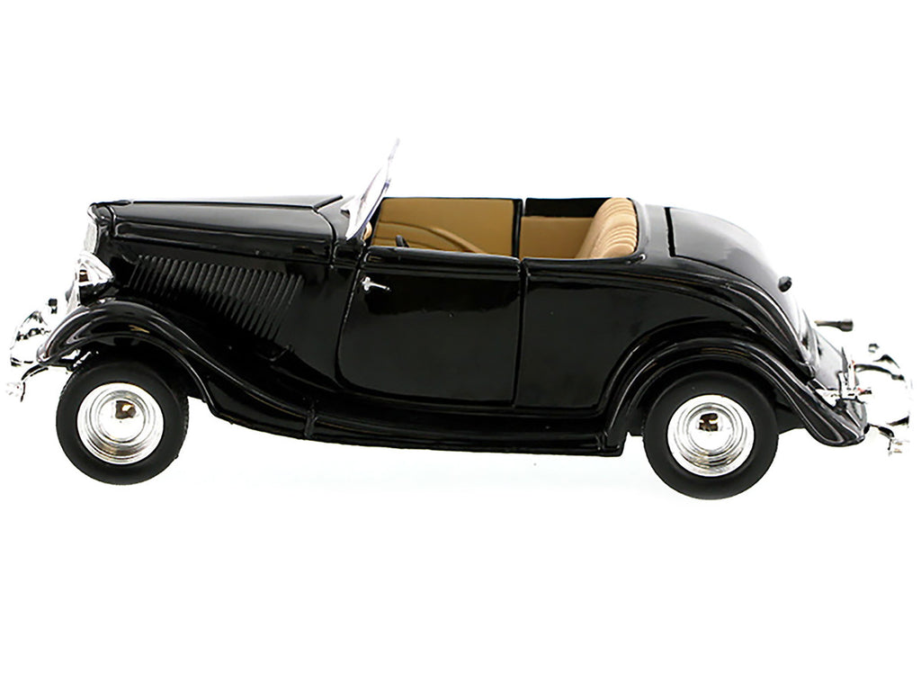 1934 Ford Coupe Convertible Black 1/24 Diecast Model Car by Motormax-2