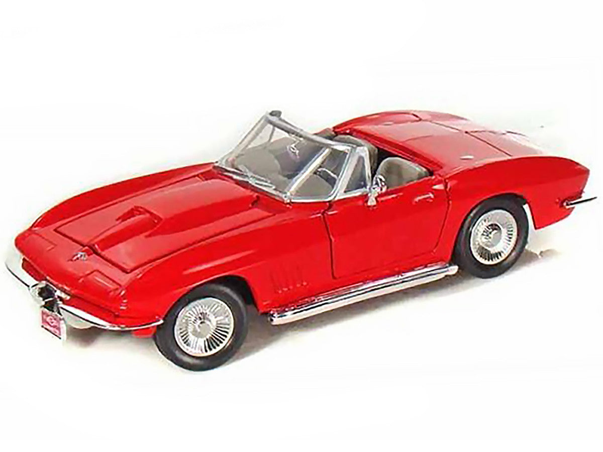 1967 Chevrolet Corvette Convertible Red 1/24 Diecast Model Car by Motormax-1
