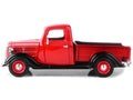 1937 Ford Pickup Truck Red and Black 1/24 Diecast Model Car by Motormax-0