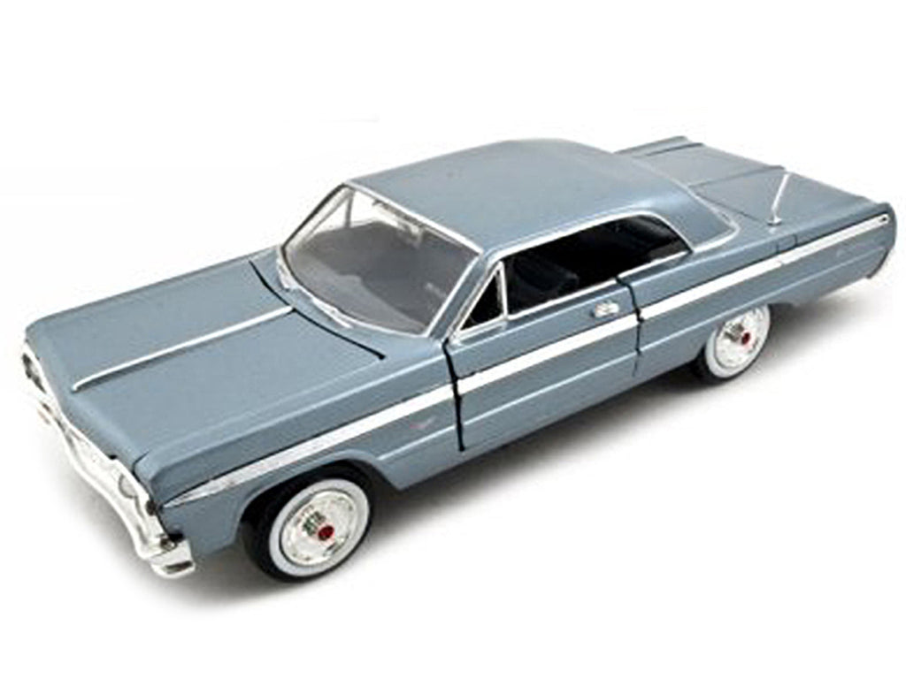 1964 Chevrolet Impala Blue 1/24 Diecast Model Car by Motormax-2