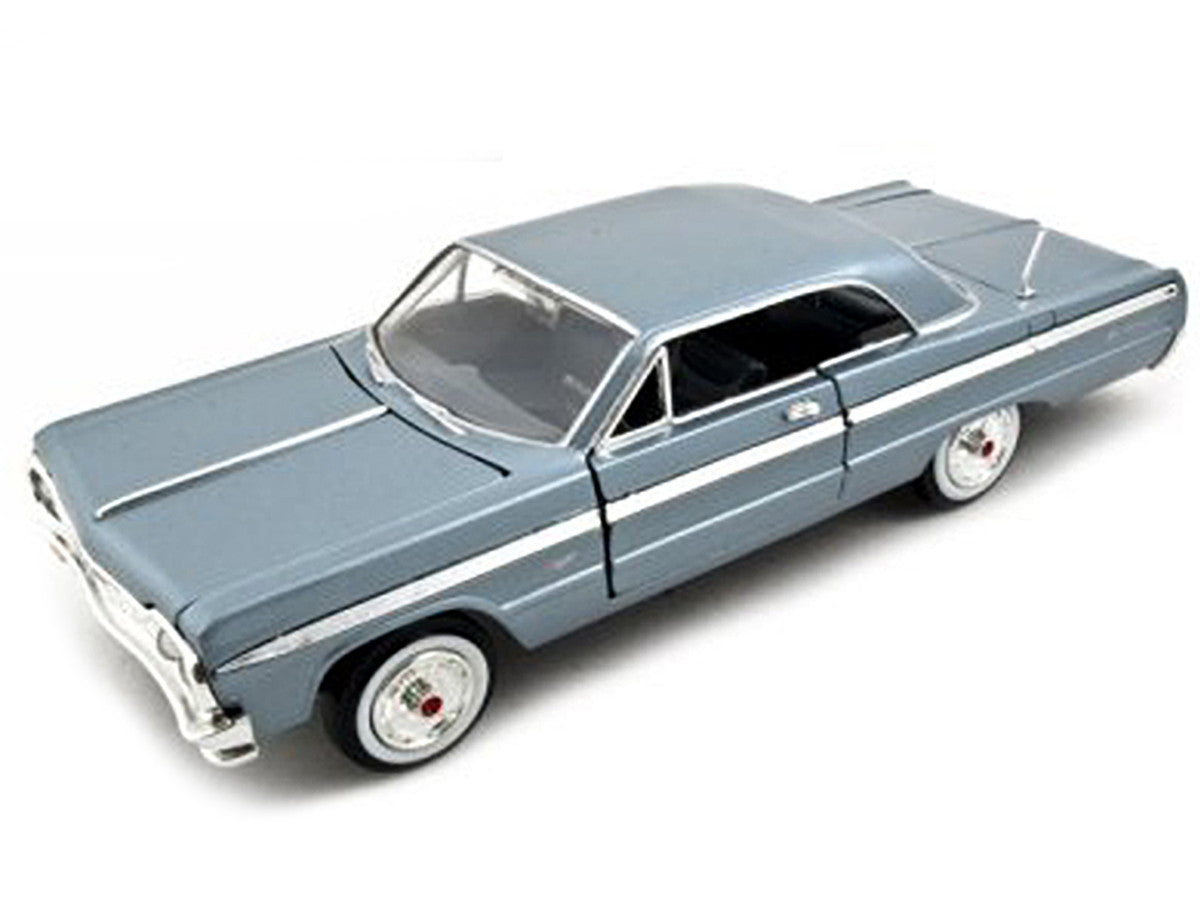 1964 Chevrolet Impala Blue 1/24 Diecast Model Car by Motormax-2