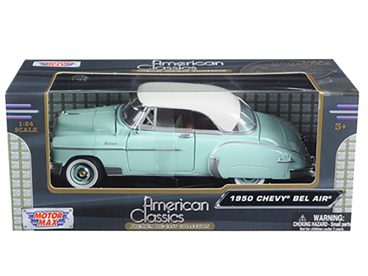 1950 Chevrolet Bel Air Green with Cream Top 1/24 Diecast Model Car by Motormax-2