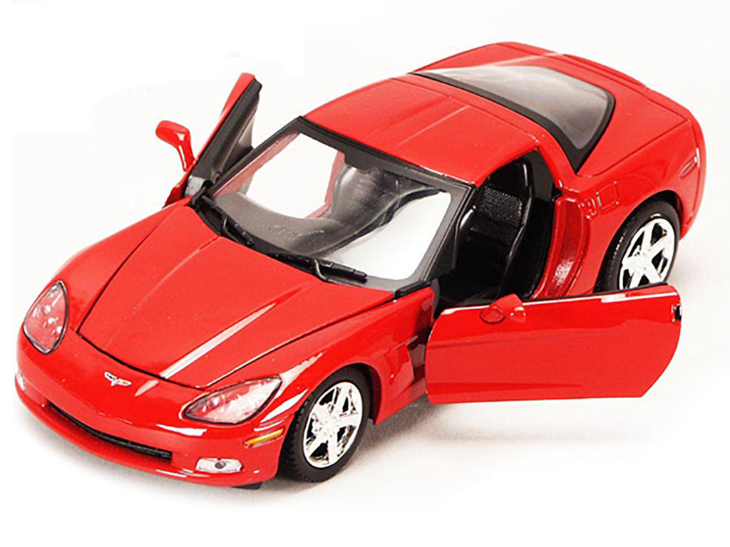 2005 Chevrolet Corvette C6 Coupe Red 1/24 Diecast Model Car by Motormax-1