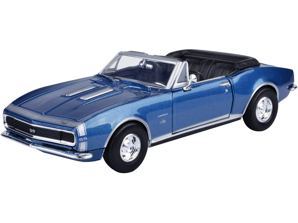 1967 Chevrolet Camaro SS Convertible Blue Metallic 1/24 Diecast Model Car by Motormax-0