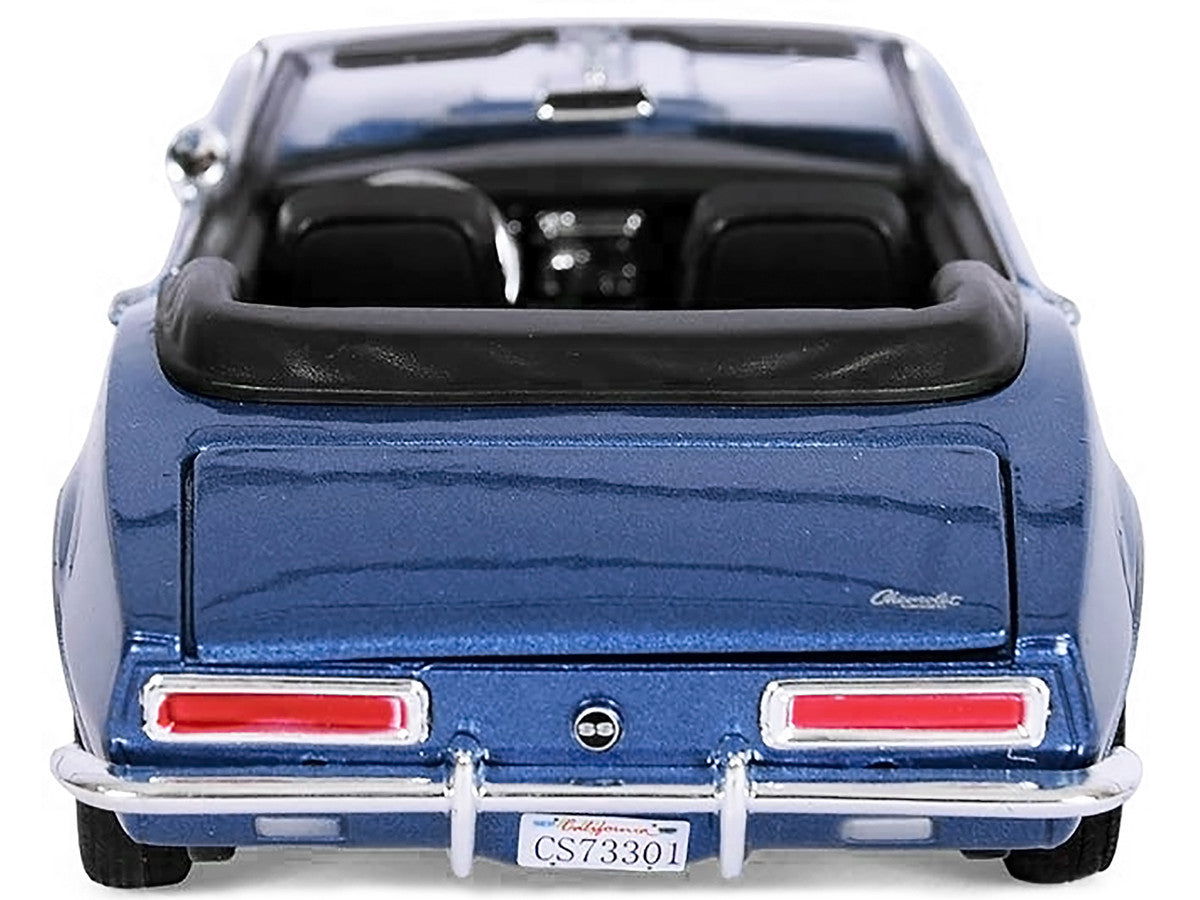 1967 Chevrolet Camaro SS Convertible Blue Metallic 1/24 Diecast Model Car by Motormax-2