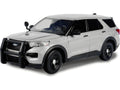 2022 Ford Police Interceptor Utility Unmarked Slick-Top Silver 1/24 Diecast Model Car by Motormax-0