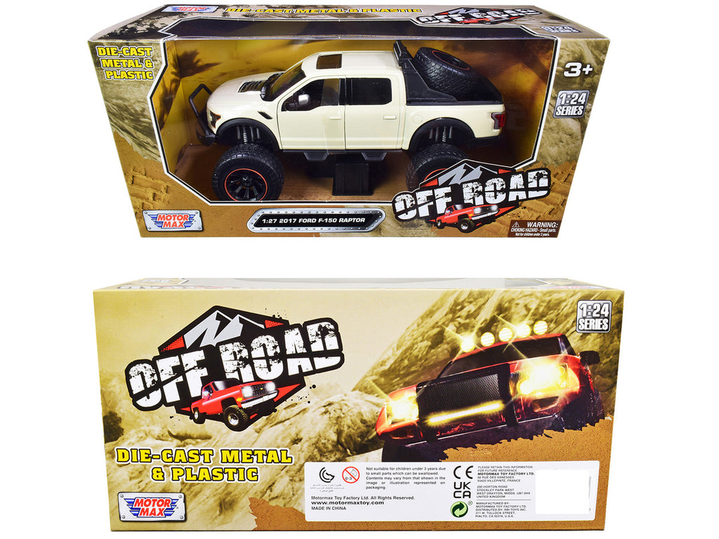 2017 Ford F-150 Raptor Off-Road Pickup Truck Cream 1/24-1/27 Diecast Model Car by Motormax-2