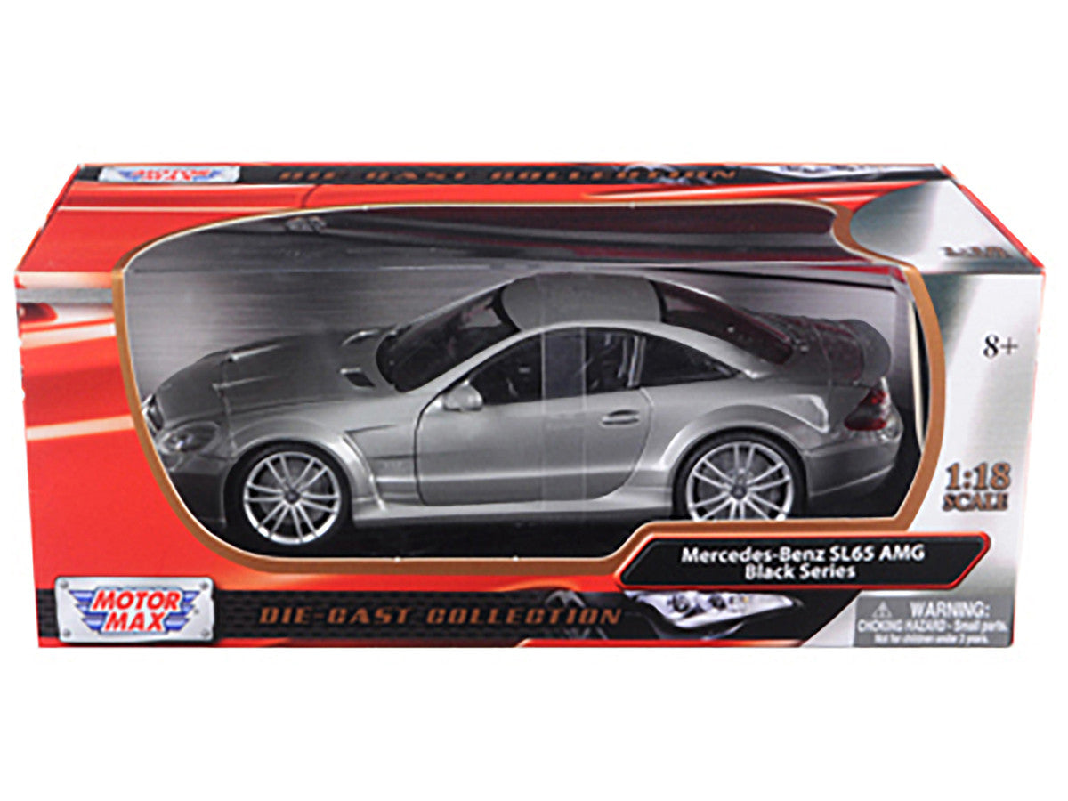 Mercedes SL65 AMG Black Series (R230) Grey 1/18 Diecast Model Car by Motormax-2