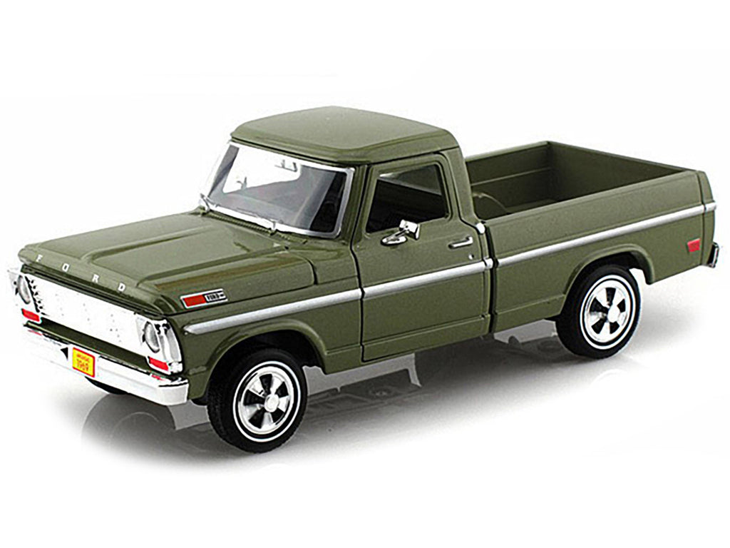 1969 Ford F-100 Pickup Truck Green 1/24 Diecast Model Car by Motormax-1
