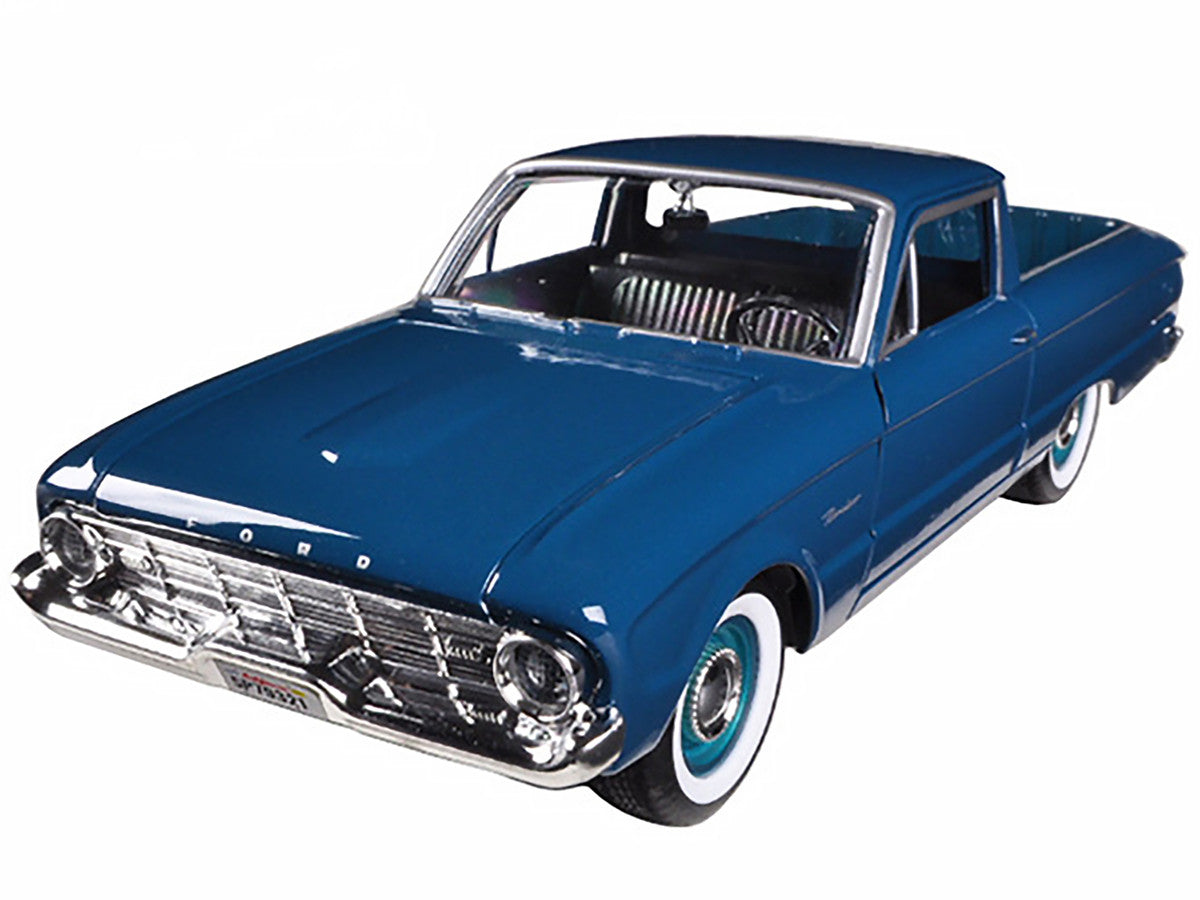 1960 Ford Falcon Ranchero Pickup Blue 1/24 Diecast Model Car by Motormax-1