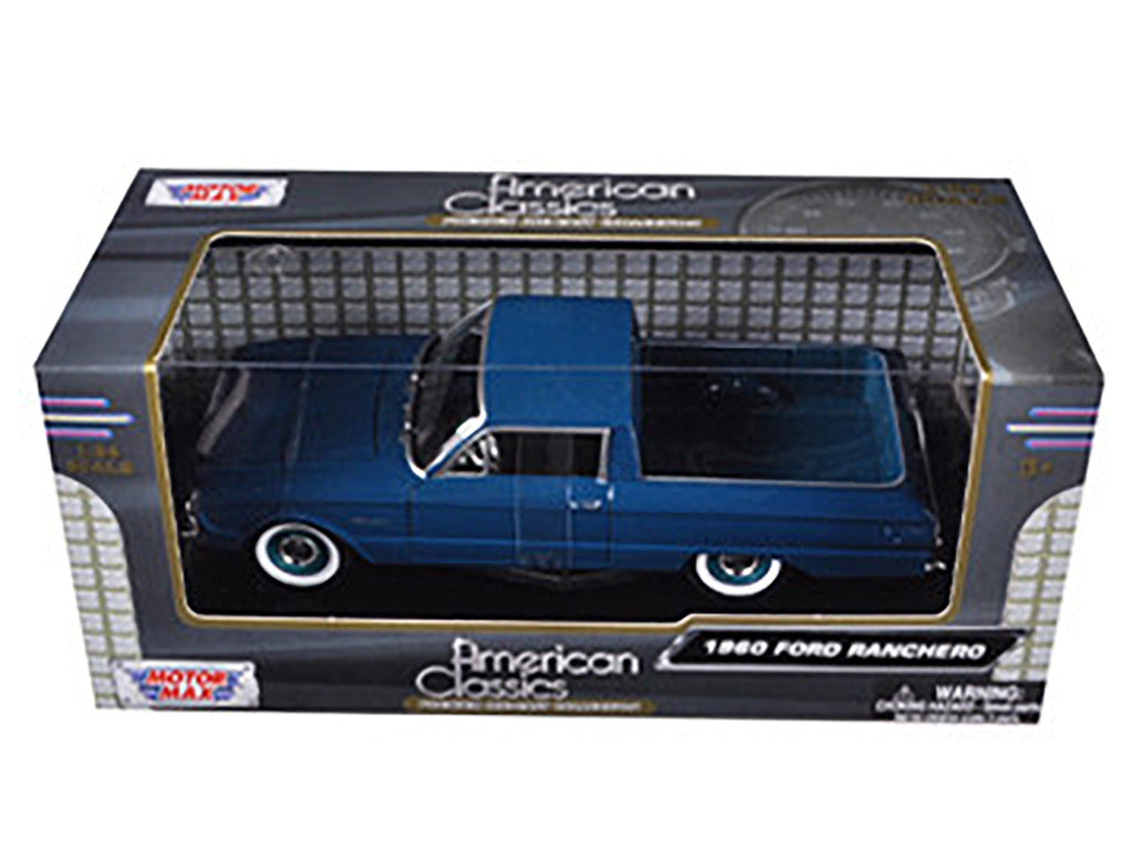 1960 Ford Falcon Ranchero Pickup Blue 1/24 Diecast Model Car by Motormax-2