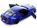 2018 Ford Mustang GT 5.0 Blue with Black Wheels 1/24 Diecast Model Car by Motormax-0