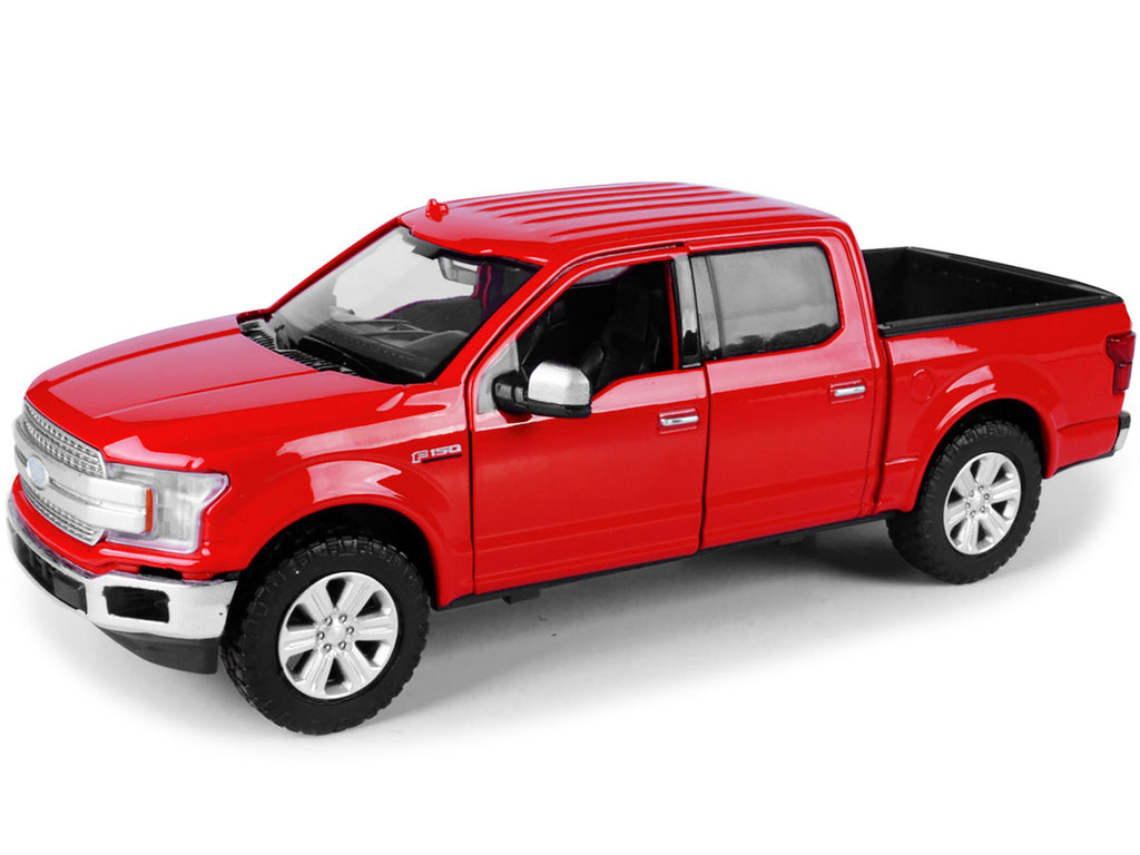 2019 Ford F-150 Lariat Crew Cab Pickup Truck Red 1/24-1/27 Diecast Model Car by Motormax-2