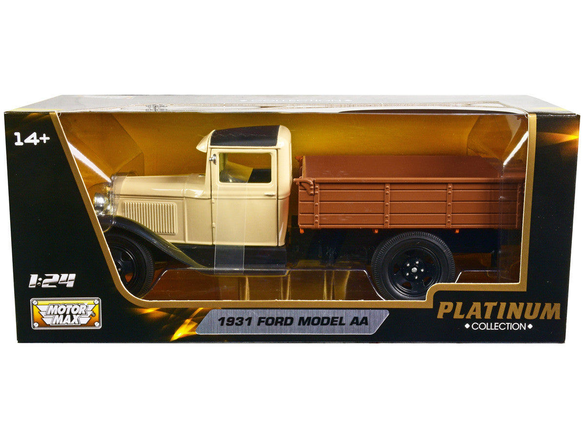 1931 Ford Model AA Pickup Truck Cream and Black "Platinum Collection" Series 1/24 Diecast Model Car by Motormax-0