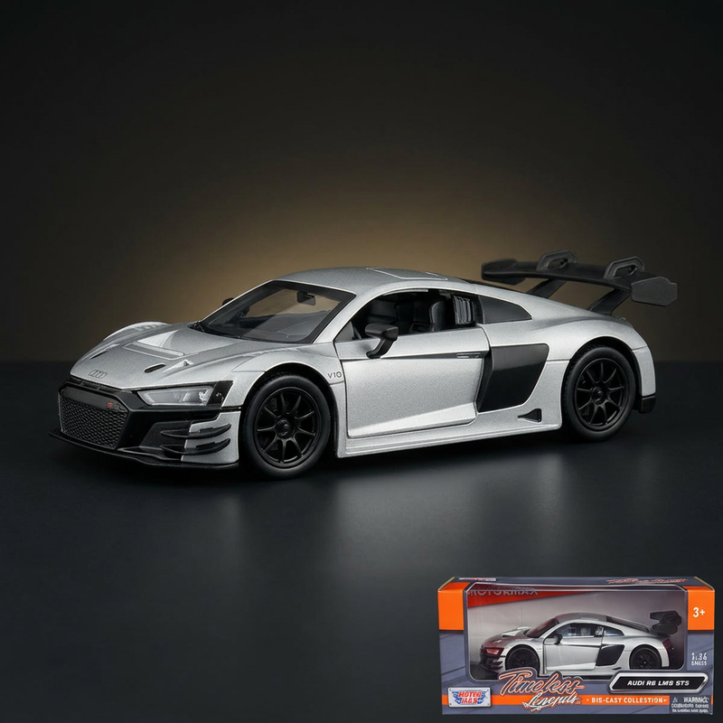 Motormax 1:24 Audi R8 LMS GT3 Silver Metallic