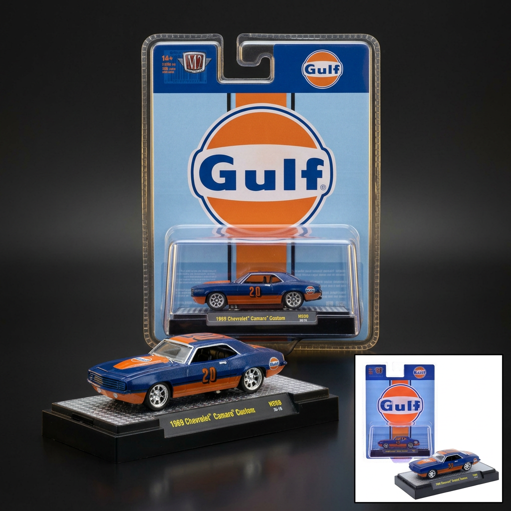 M2 Machines 1:64 1969 Chevrolet Camaro #20 – Gulf Oil