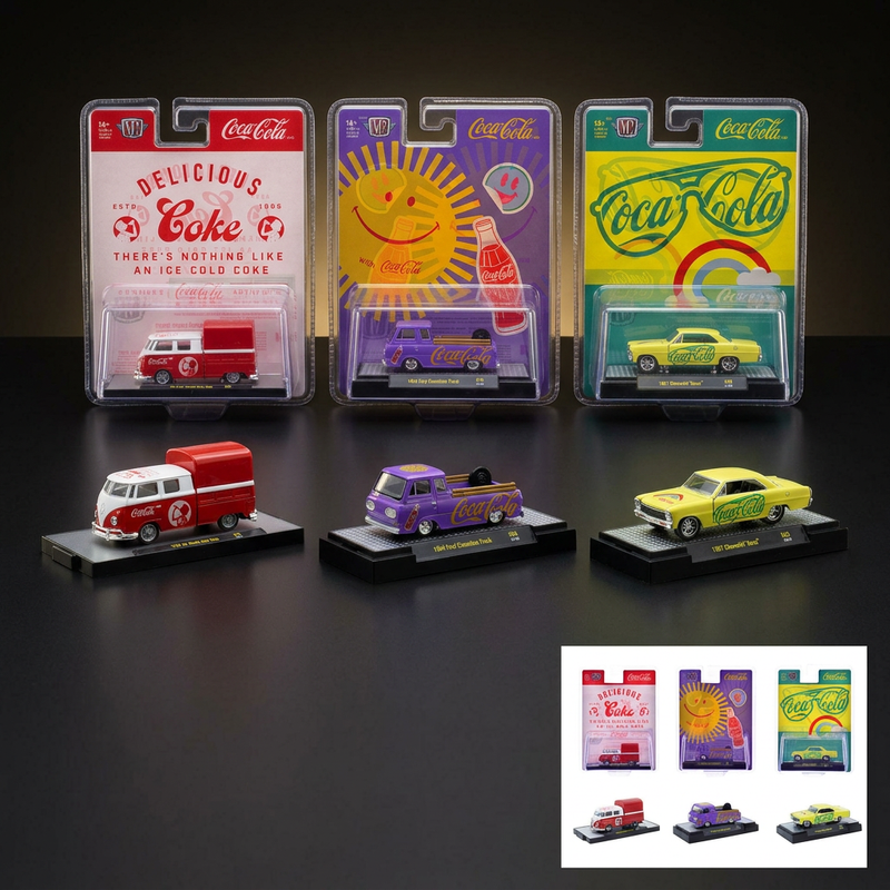 M2 Machines 1:64 Coca-Cola 3-Piece Set – Release 53