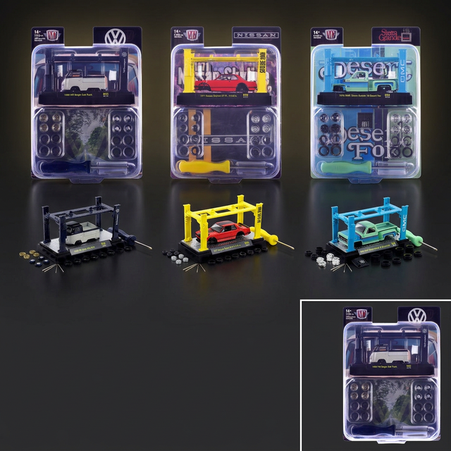 M2 Machines 1:64 3-Car Model Kit Set – Release 82