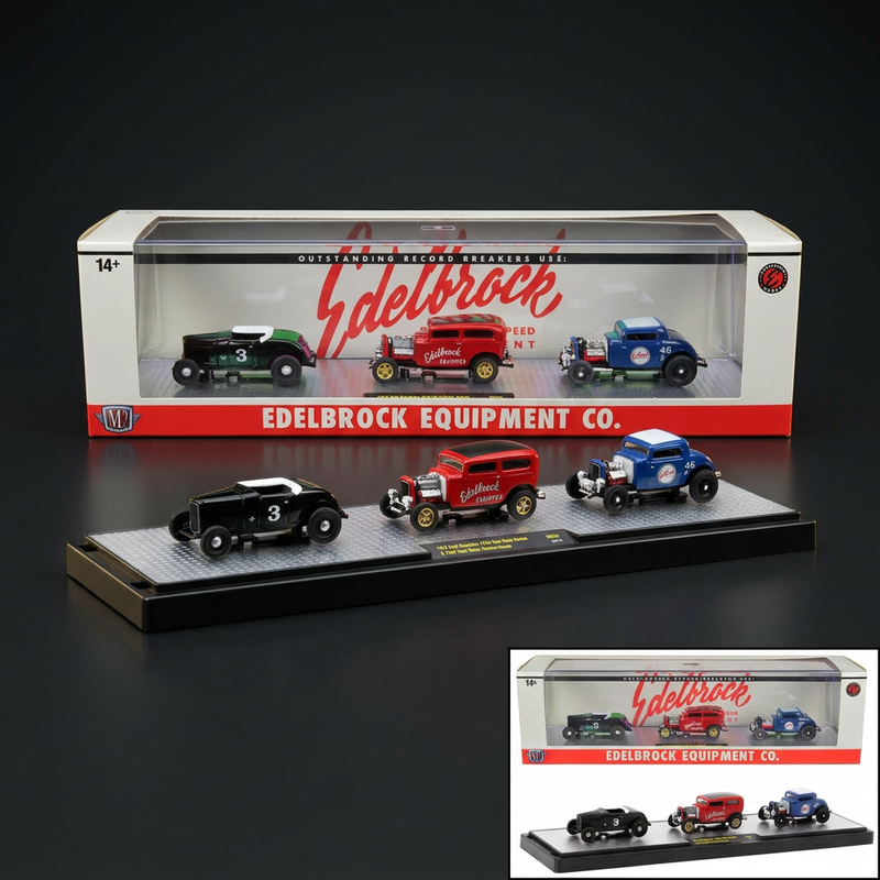 M2 Machines 1:64 Edelbrock Equipment Co. 3-Piece Set