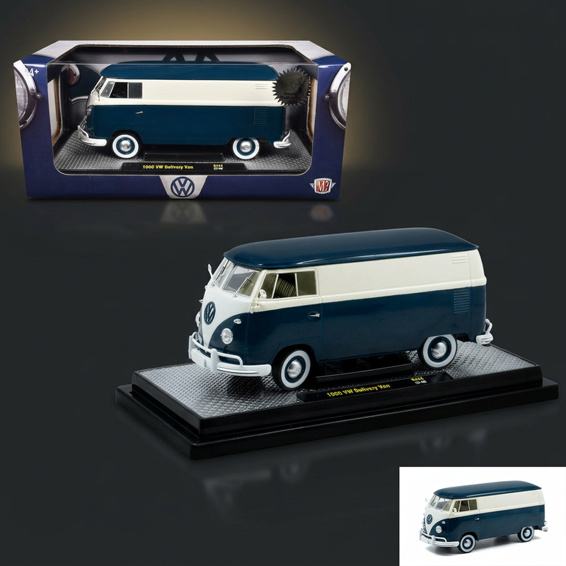 M2 Machines 1:24 1960 Volkswagen Delivery Van – Blue & White