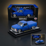 M2 Machines 1:24 1988 GMC Sierra 1500 Custom Pickup – Blue Metallic
