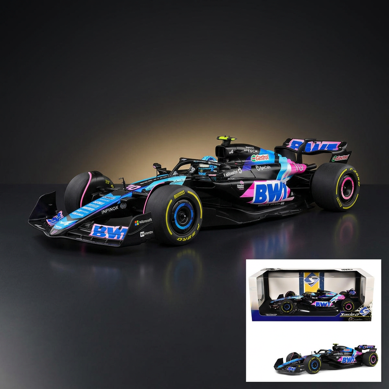 Alpine A524 #10 Pierre Gasly "BWT" Formula One F1 Monaco GP (2024) "Competition" Series 1/18 Diecast Model Car by Solido