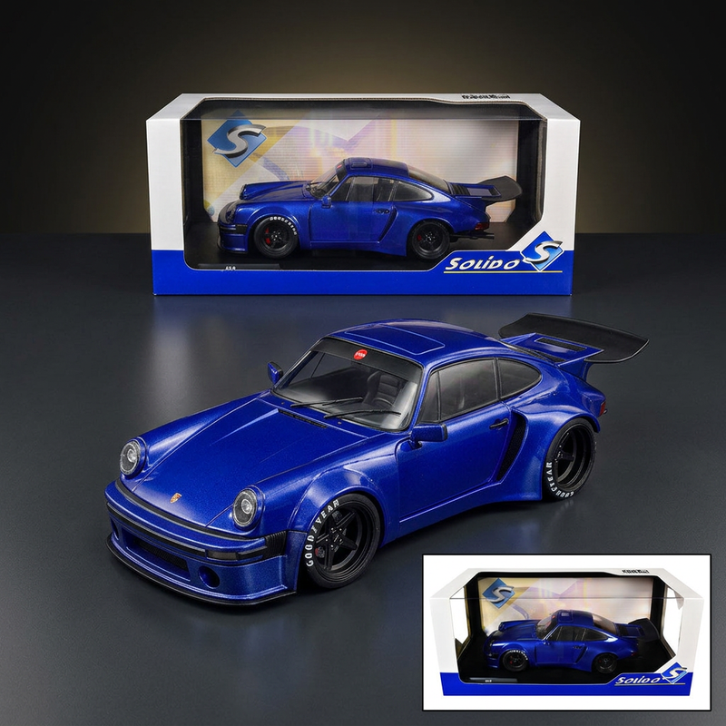2024 Porsche 911 KS-R by Khyzyl Saleem Dark Blue Metallic 1/18 Diecast Model Car by Solido