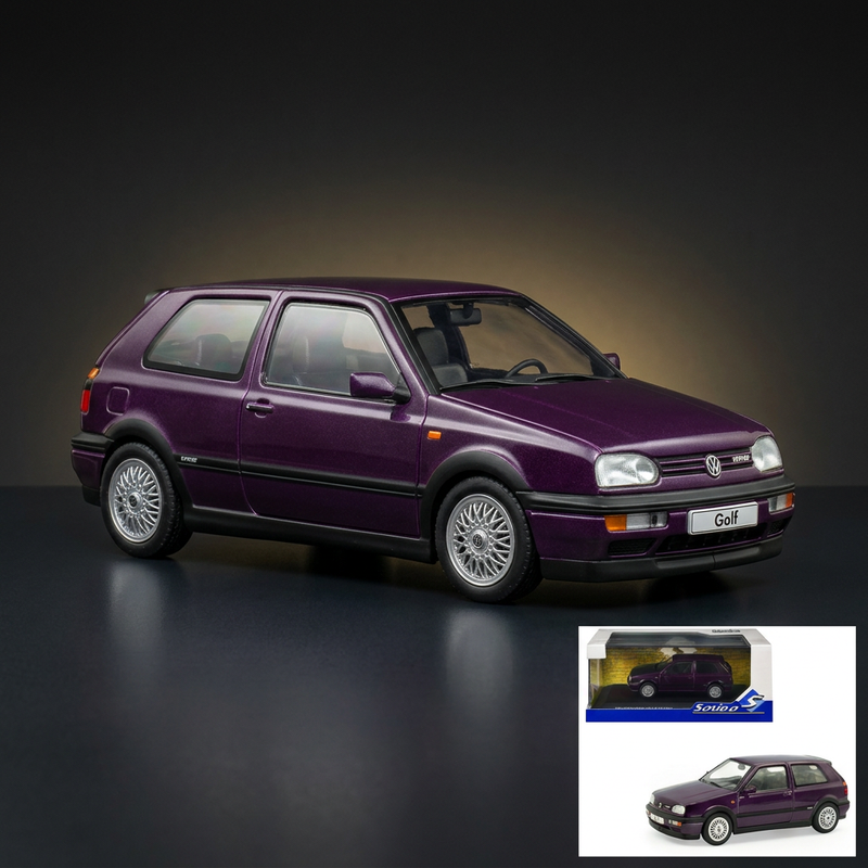 1994 Volkswagen Golf MKIII VR6 Purple Metallic 1/43 Diecast Model Car by Solido
