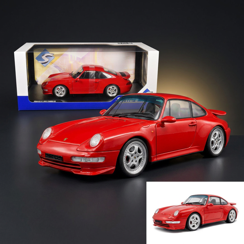 Solido 1:18 1997 Porsche 911 (993) Carrera RS Guards Red
