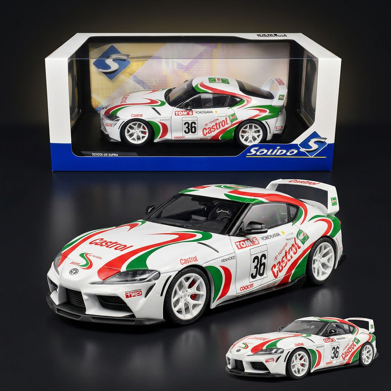 2024 Toyota GR Supra #36 "Toyota Racing Tribute" White with Green and Red Graphics 1/18 Diecast Model Car by Solido