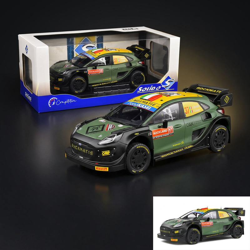 Ford Puma Rally1 Hybrid #37 Lorenzo Bertelli - Lorenzo Granai "Rally New Zealand" (2022) "Competition" Series 1/18 Diecast Model Car by Solido