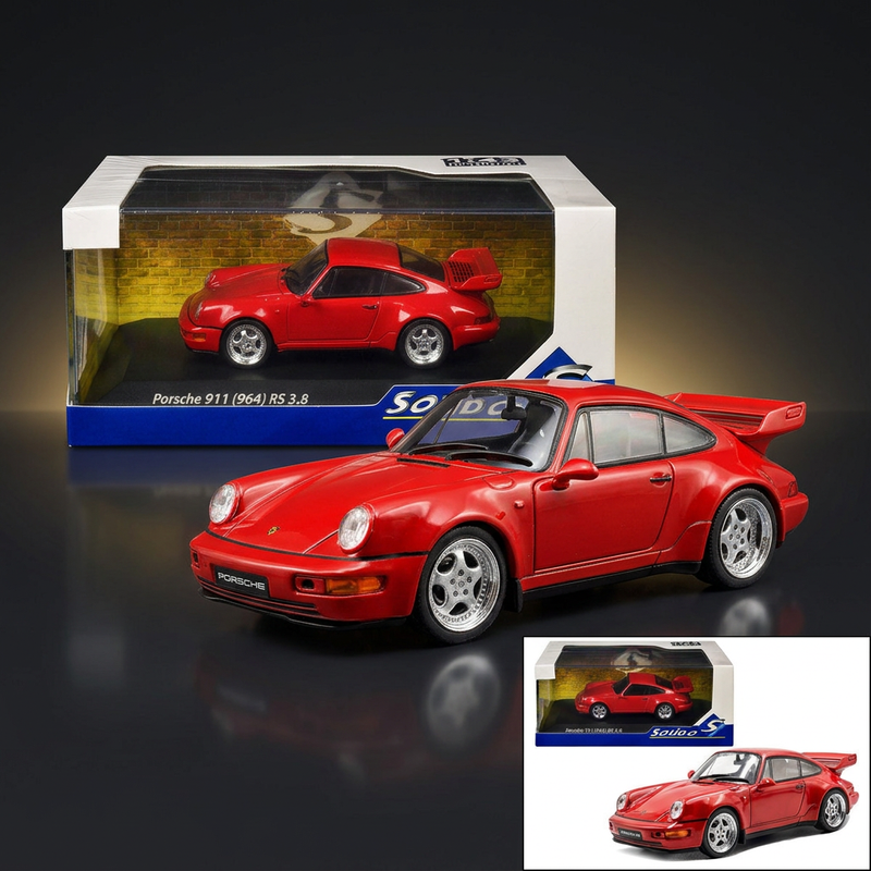 1994 Porsche 911 (964) RS 3.8 Guards Red 1/43 Diecast Model Car by Solido
