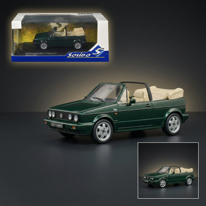 1992 Volkswagen Golf Cabrio Classic Line Classic Green Metallic 1/43 Diecast Model Car by Solido