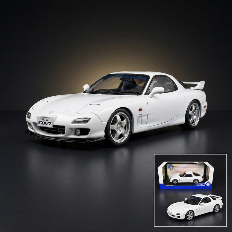 2001 Mazda RX7 Type RS (FD3S) RHD (Right Hand Drive) White 1/18 Diecast Model Car by Solido