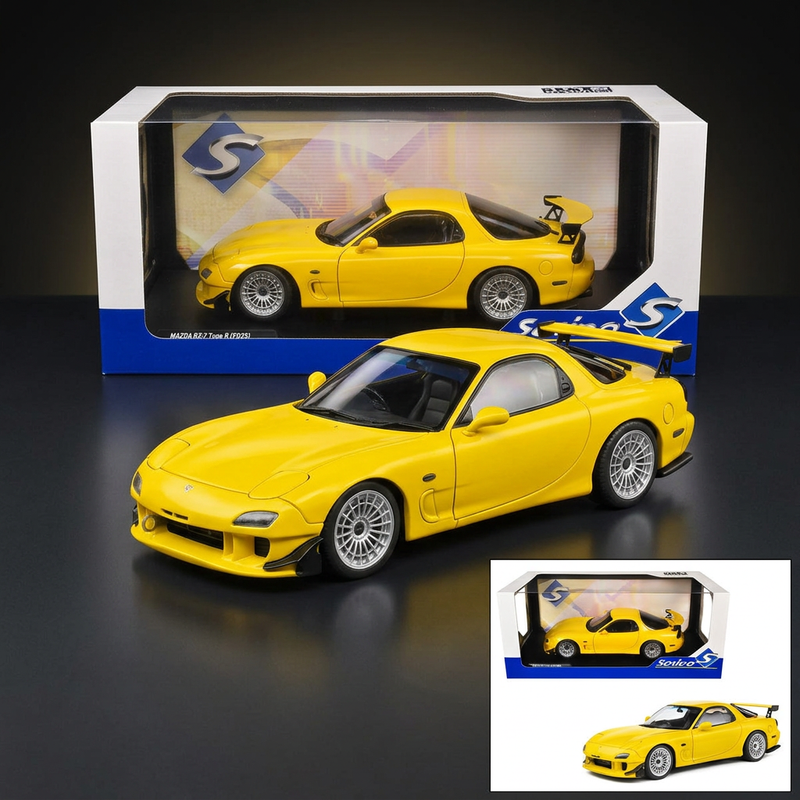 1994 Mazda RX7 Type RS (FD3RS) RHD (Right Hand Drive) Yellow 1/18 Diecast Model Car by Solido