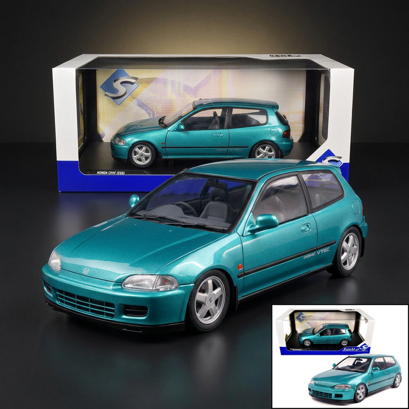 1991 Honda Civic (EG6) RHD (Right Hand Drive) Aztec Green Metallic 1/18 Diecast Model Car by Solido