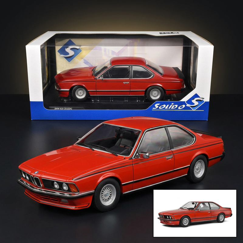 1984 BMW 635 CSI (E24) Henna Red 1/18 Diecast Model Car by Solido