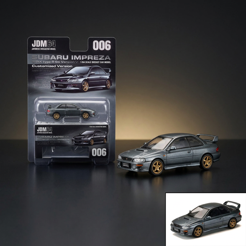 Hobby Japan 1:64 Subaru Impreza WRX Type R Sti Version V RHD Cool Gray Metallic