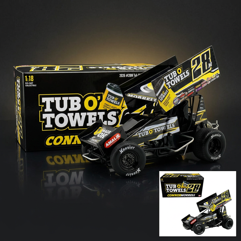 ACME 1:18 Winged Sprint Car #28M Conner Morrell Tub O' Towels (2026)
