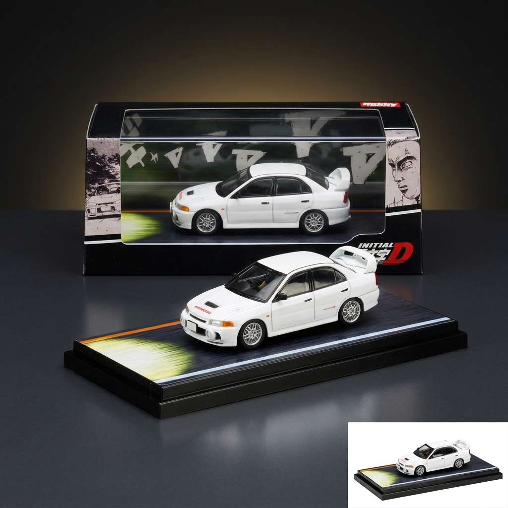 Hobby Japan 1:64 Initial D Lancer Evo IV Monstar with Seiji Iwaki Figure