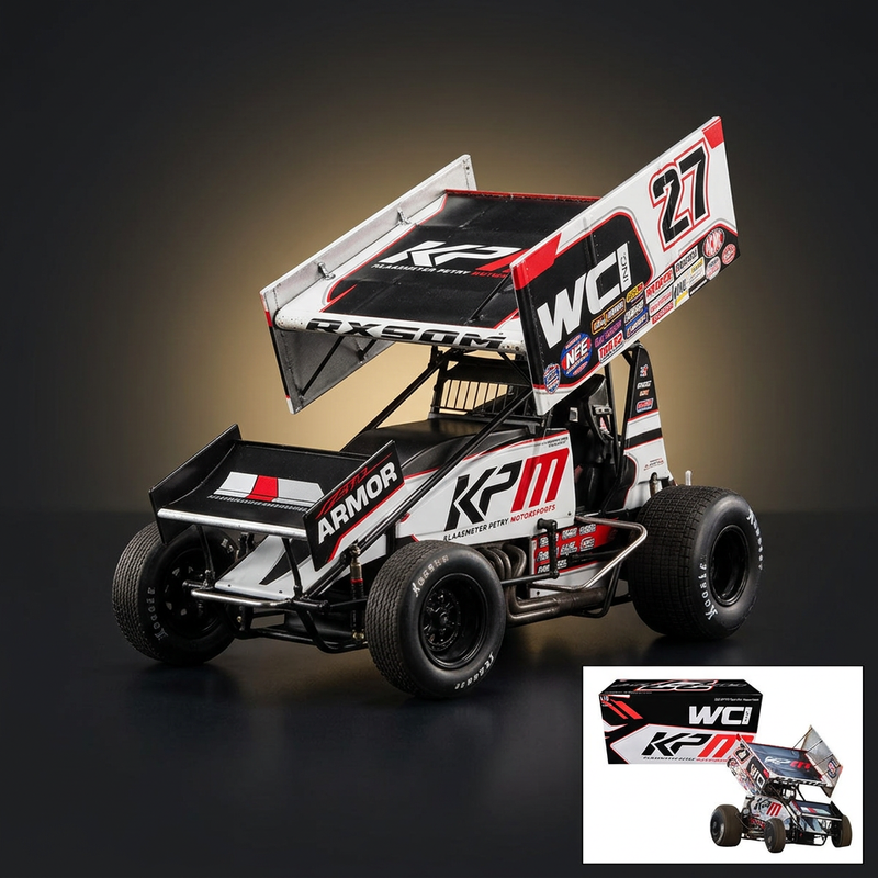 ACME 1:18 Winged Sprint Car #27 Emerson Axsom WCI - KPM White (2026)