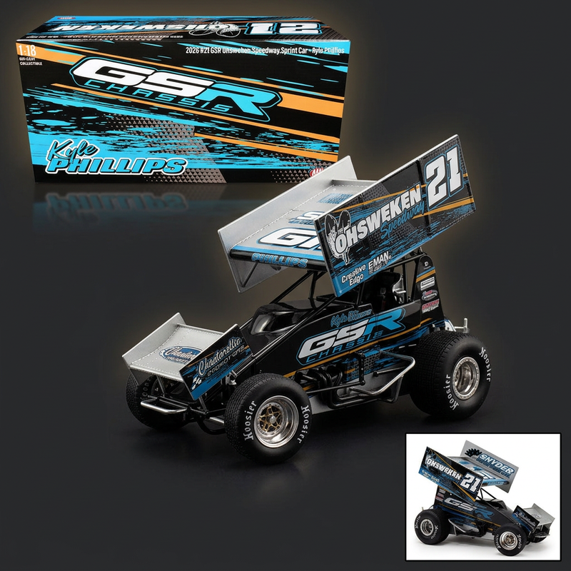 ACME 1:18 Winged Sprint Car #21 Kyle Phillips GSR Chassis - Ohsweken Speedway (2026)