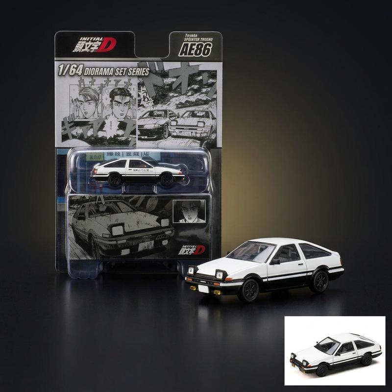 Hobby Japan 1:64 Initial D Toyota AE86 Diorama – Takumi vs Takeshi