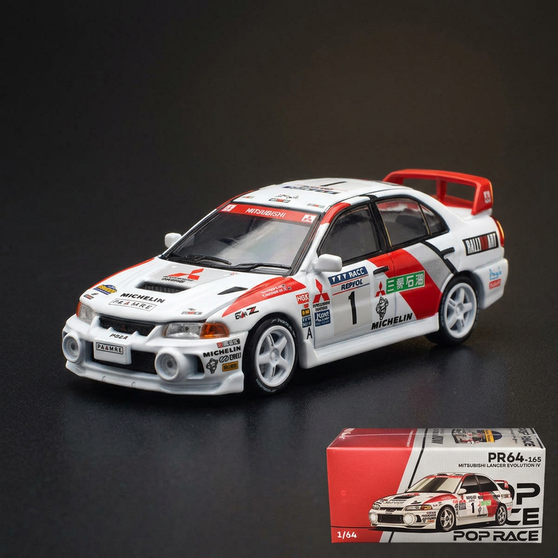 Pop Race 1:64 Mitsubishi Lancer Evo IV #1 - 1997 Catalunya Winner