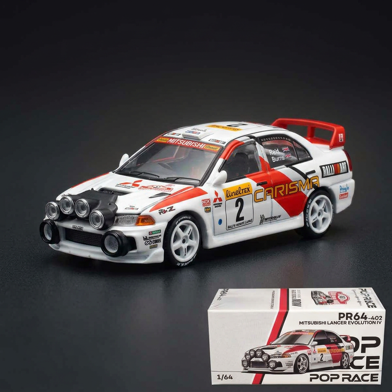 Pop Race 1:64 Mitsubishi Lancer Evo IV #2 - Burns, 1998 Monte Carlo