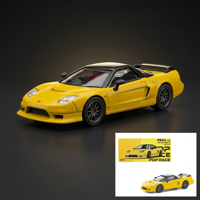 Pop Race 1:64 Honda NSX-R Custom Yellow/Black